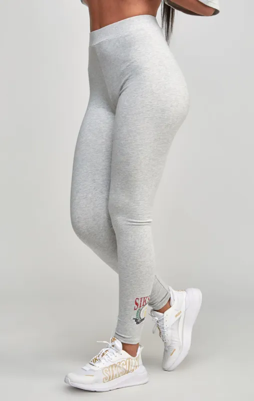 Grey Marl Varsity Legging sold by Siksilk