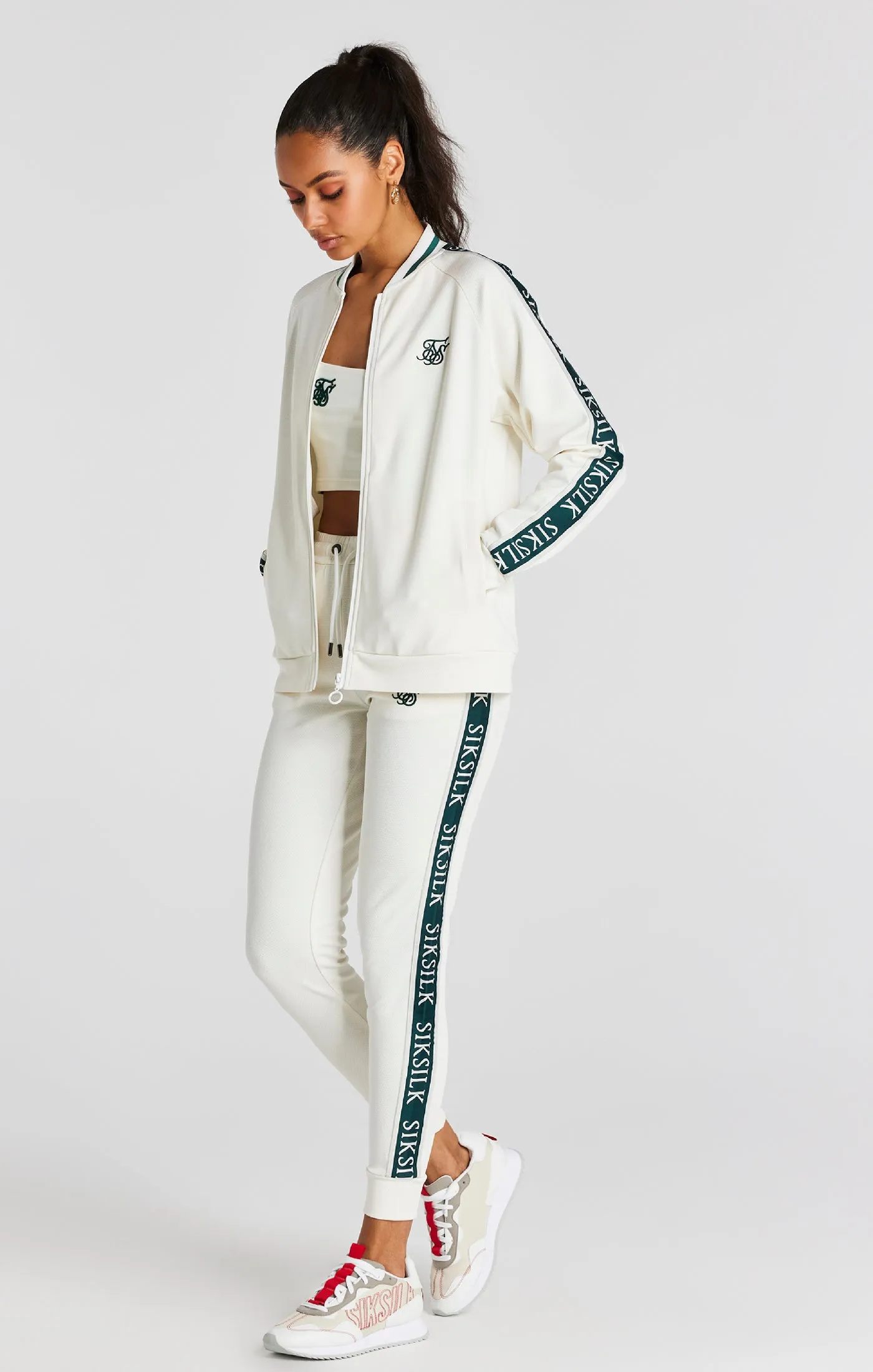 Ecru Tape Track Pant sold by Siksilk product image thumbnail 3