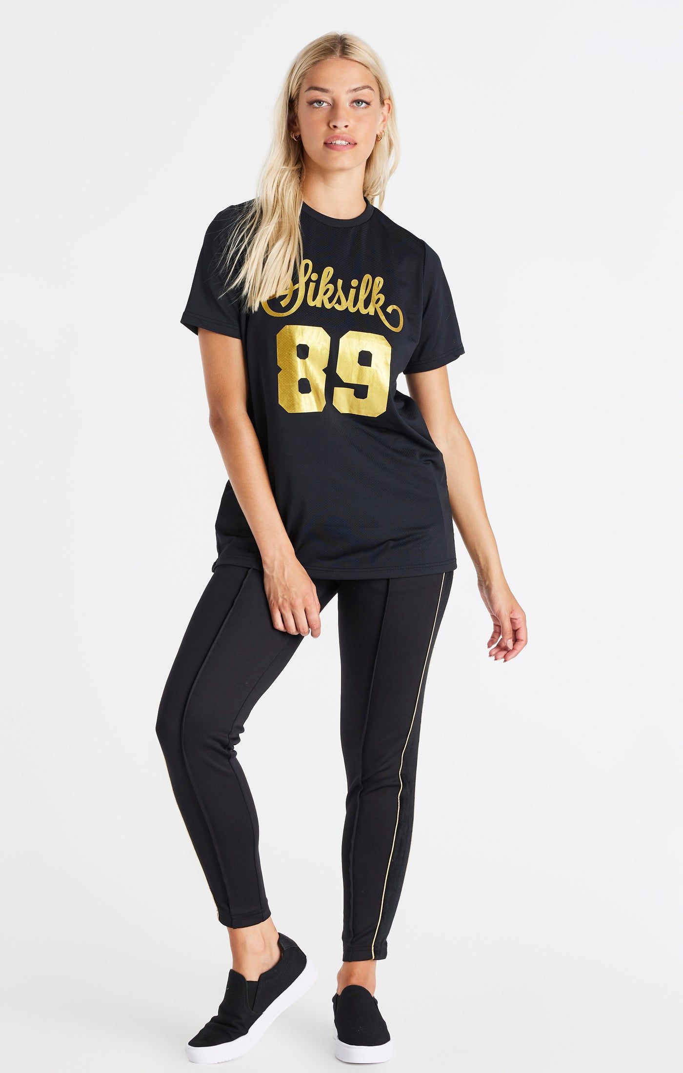 Black Oversize Mesh T-Shirt sold by Siksilk product image thumbnail 3
