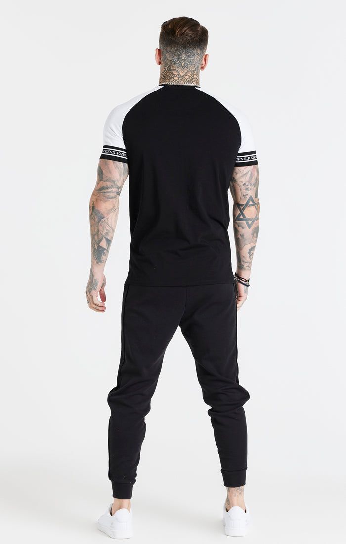 White Raglan Muscle Fit T-Shirt sold by Siksilk product image thumbnail 5