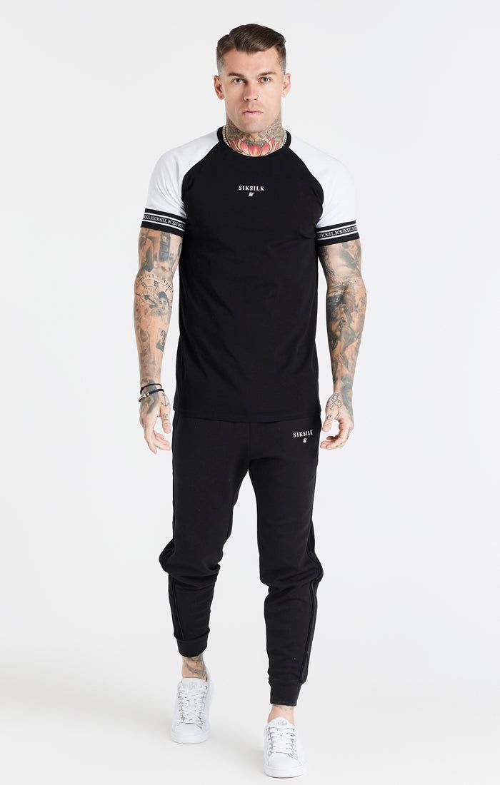 White Raglan Muscle Fit T-Shirt sold by Siksilk product image thumbnail 3