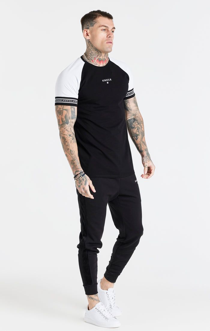 White Raglan Muscle Fit T-Shirt sold by Siksilk product image thumbnail 4