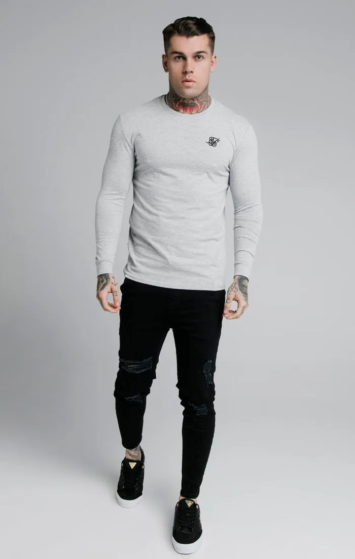 Grey Marl Essential Muscle Fit T-Shirt sold by Siksilk product image thumbnail 3