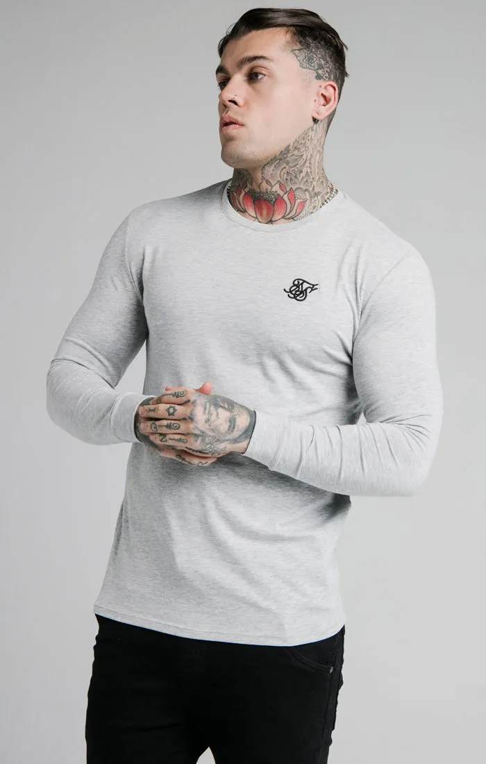Grey Marl Essential Muscle Fit T-Shirt sold by Siksilk