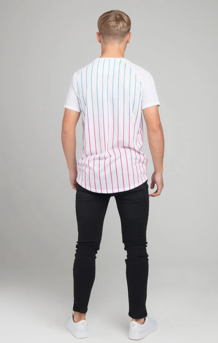 Illusive London Fade Stripe Tee - White sold by Siksilk product image thumbnail 5