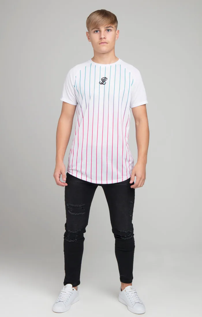 Illusive London Fade Stripe Tee - White sold by Siksilk product image thumbnail 3