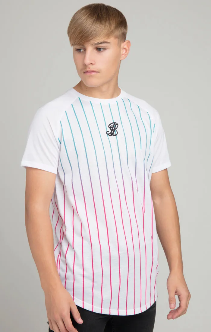 Illusive London Fade Stripe Tee - White sold by Siksilk