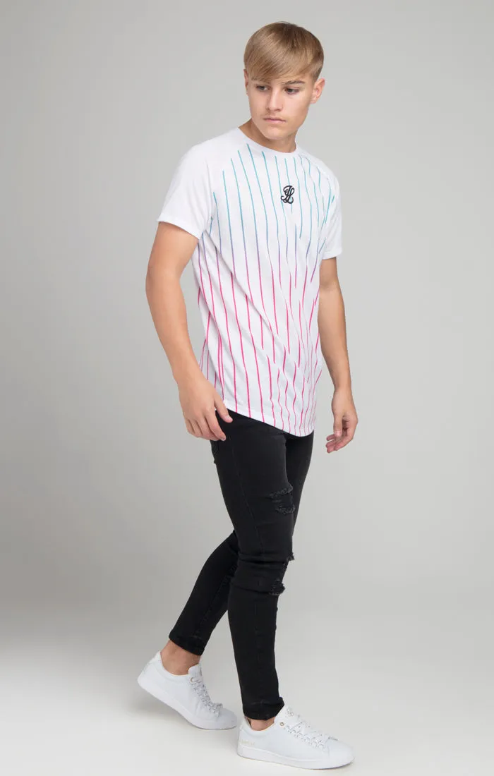 Illusive London Fade Stripe Tee - White sold by Siksilk product image thumbnail 4