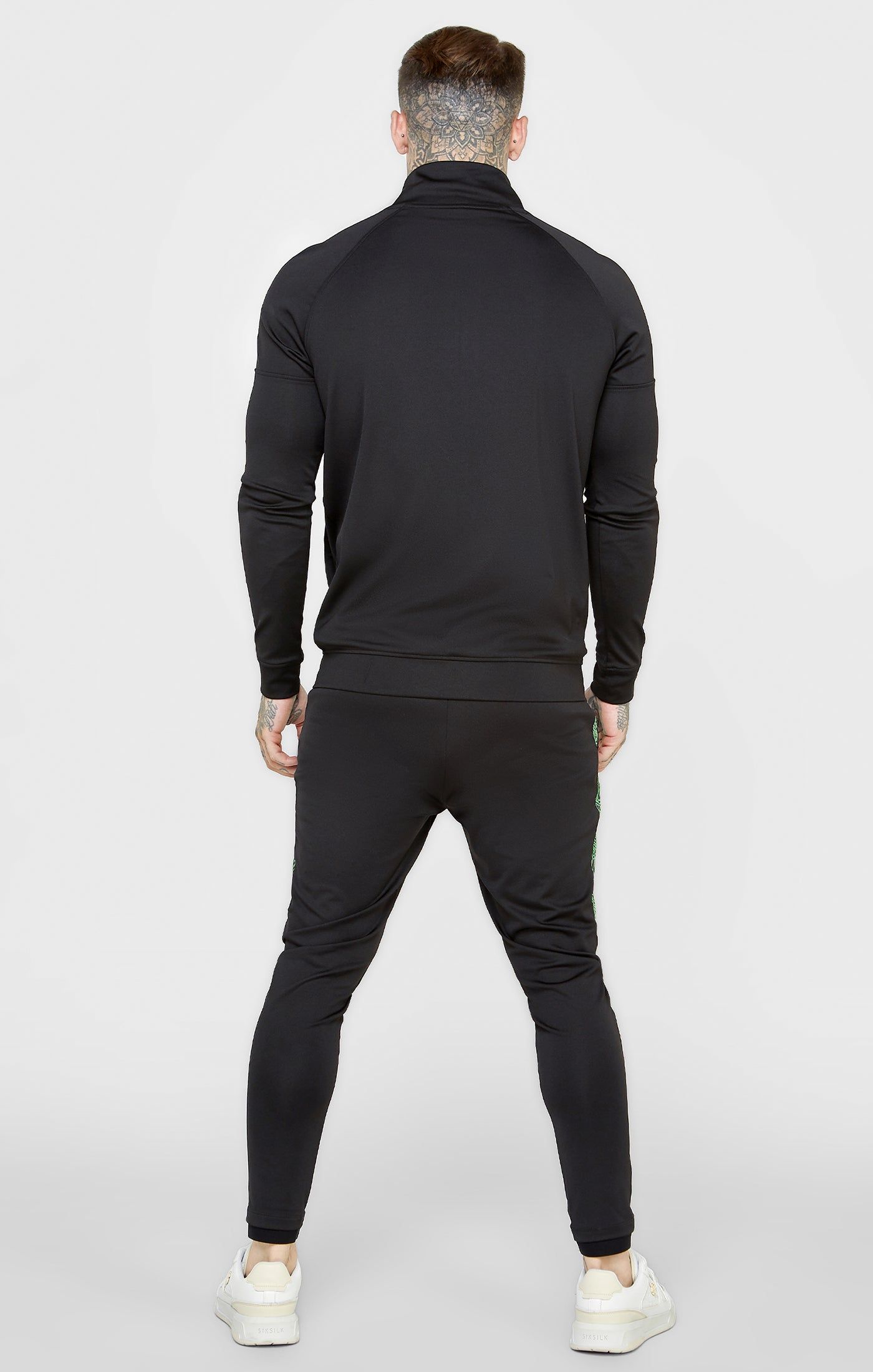 Black Sports Fitted Panel Trackpant sold by Siksilk product image thumbnail 5