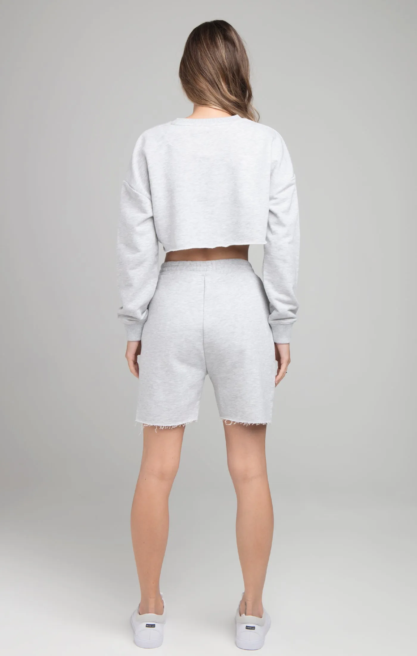 SikSilk Cropped Sweatshirt - Grey Marl sold by Siksilk product image thumbnail 5