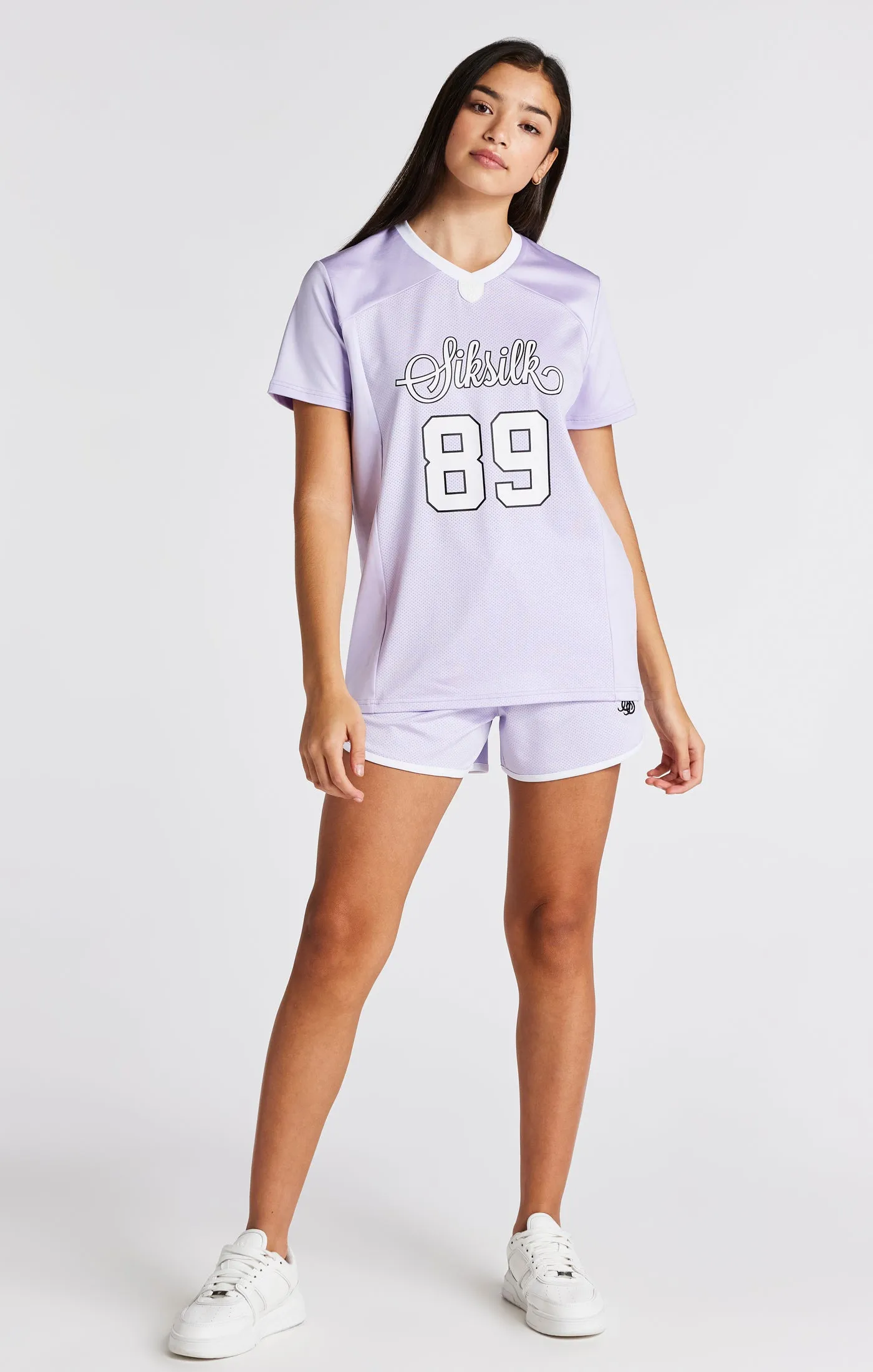 Girls Purple Retro Football Jersey sold by Siksilk product image thumbnail 3