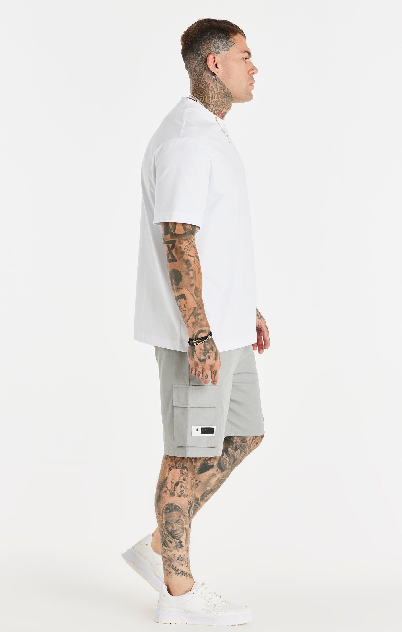 White Relaxed Printed Chain T-Shirt sold by Siksilk product image thumbnail 4