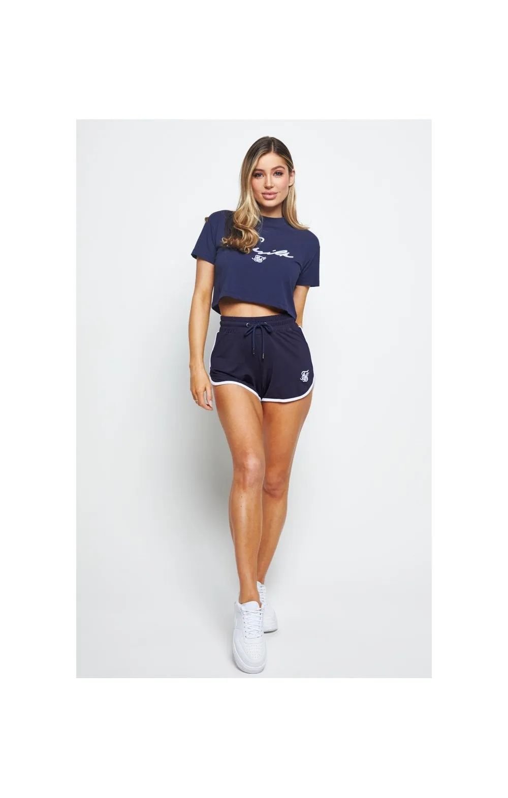 SikSilk Retro Sport Crop Tee - Navy sold by Siksilk product image thumbnail 3