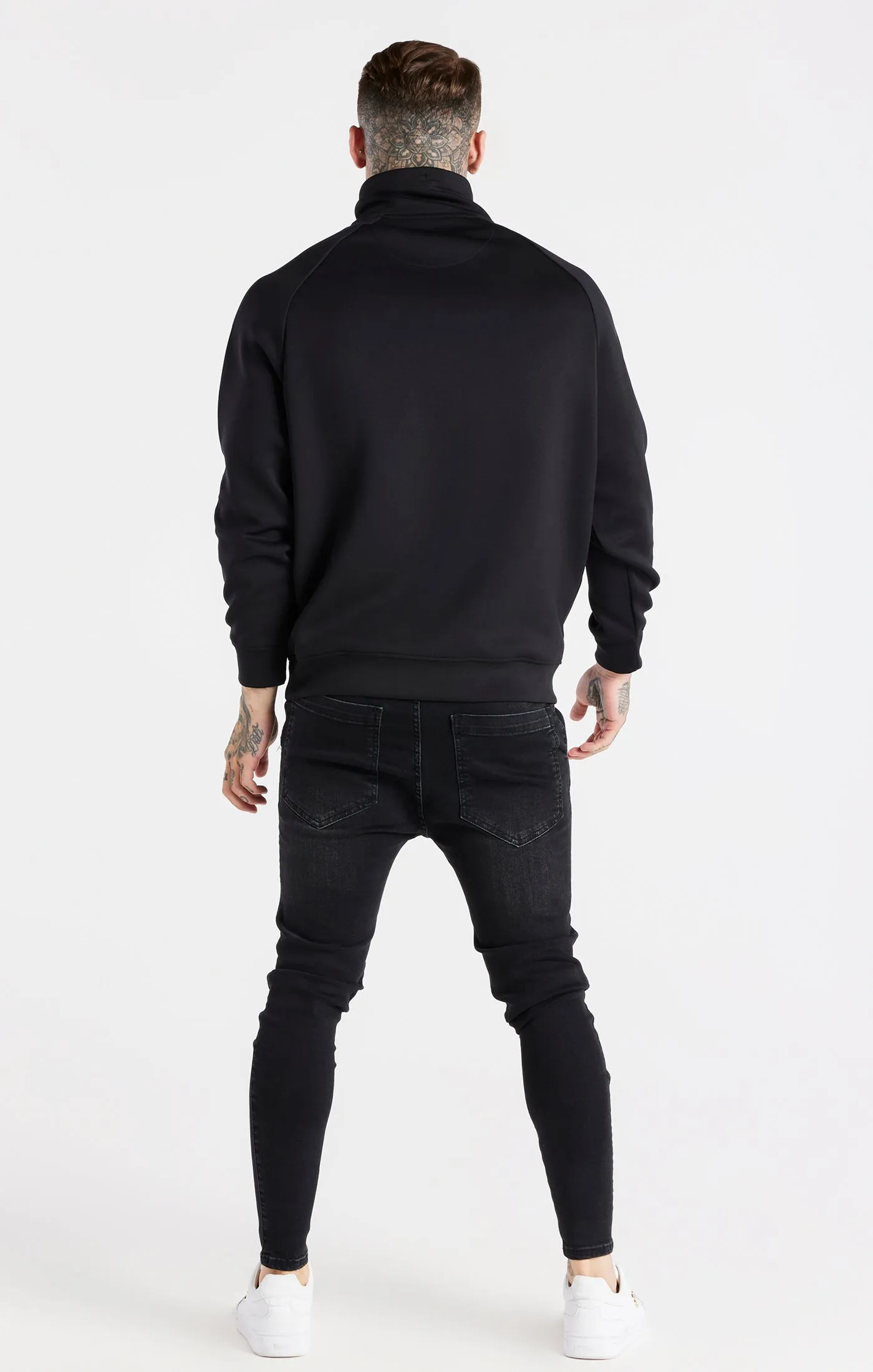 Black Half Zip Funnel Neck sold by Siksilk product image thumbnail 5