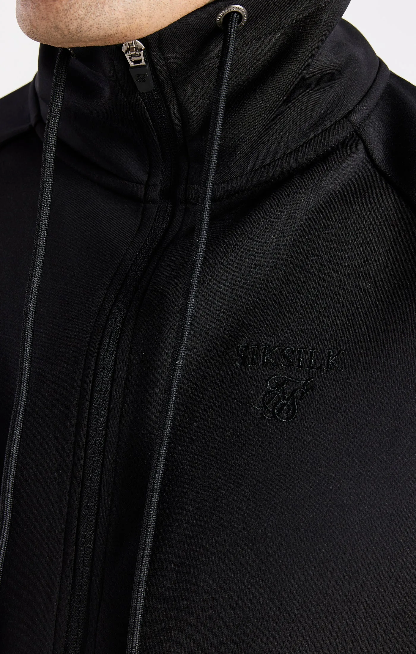 Black Half Zip Funnel Neck sold by Siksilk product image thumbnail 2