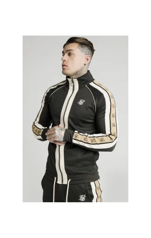 SikSilk Premium Tape Funnel Zip Through Hoodie - Anthracite sold by Siksilk