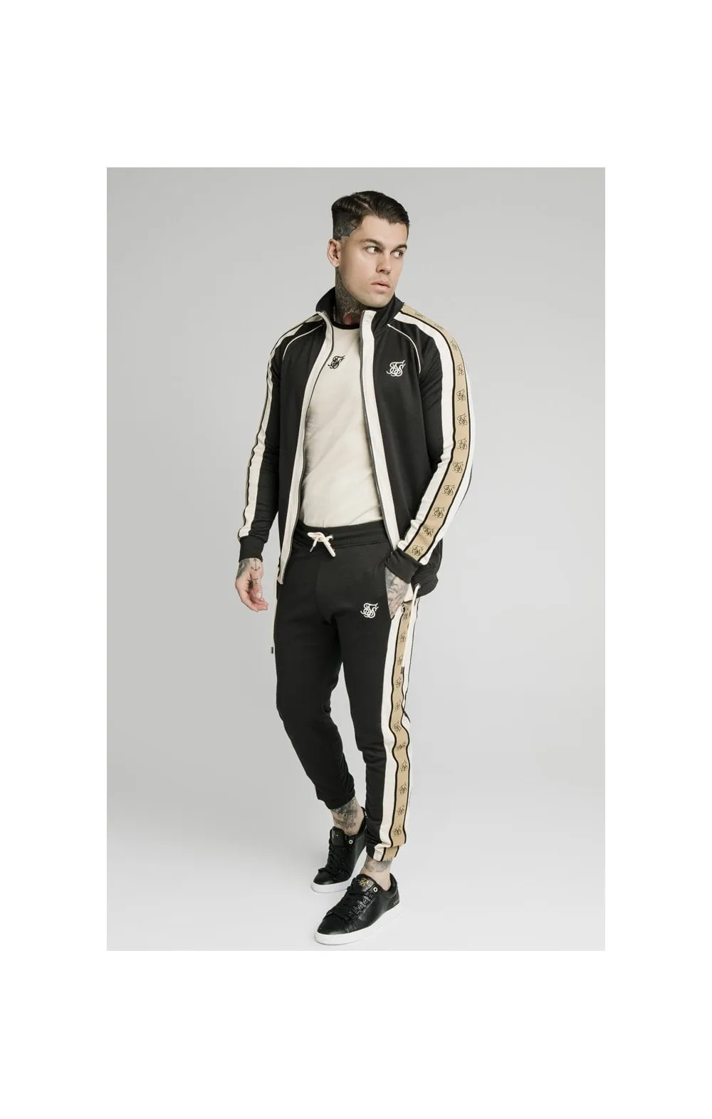 SikSilk Premium Tape Funnel Zip Through Hoodie - Anthracite sold by Siksilk product image thumbnail 3