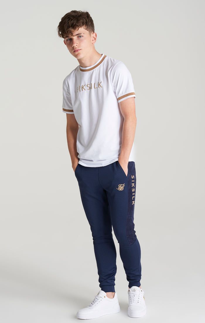 Boys White Contrast Collar T-Shirt sold by Siksilk product image thumbnail 5