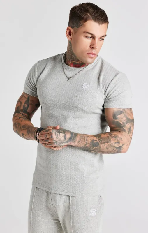 Grey Herringbone T-Shirt sold by Siksilk
