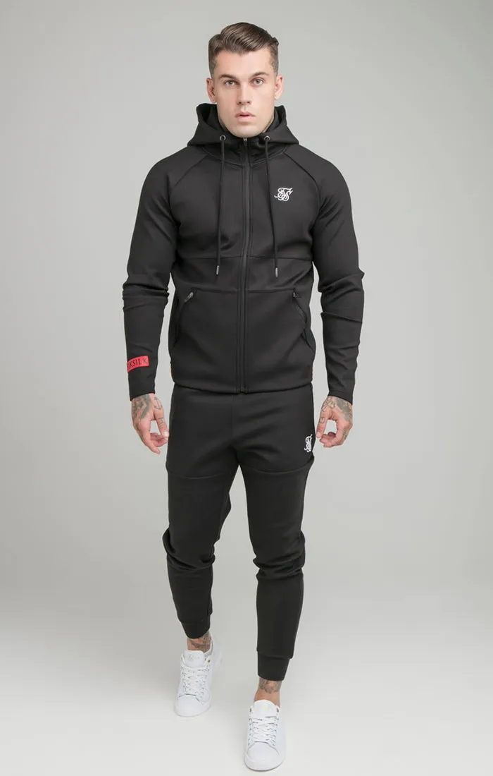 Black Exhibit Zip Through Hoodie sold by Siksilk product image thumbnail 4