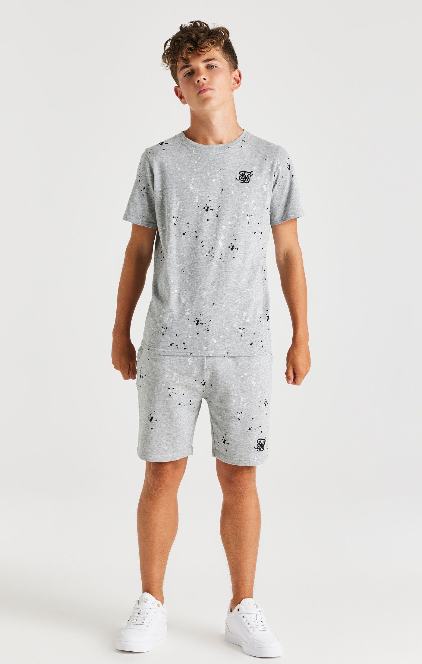 SikSilk Paint Splatter Tee - Grey Marl sold by Siksilk product image thumbnail 3