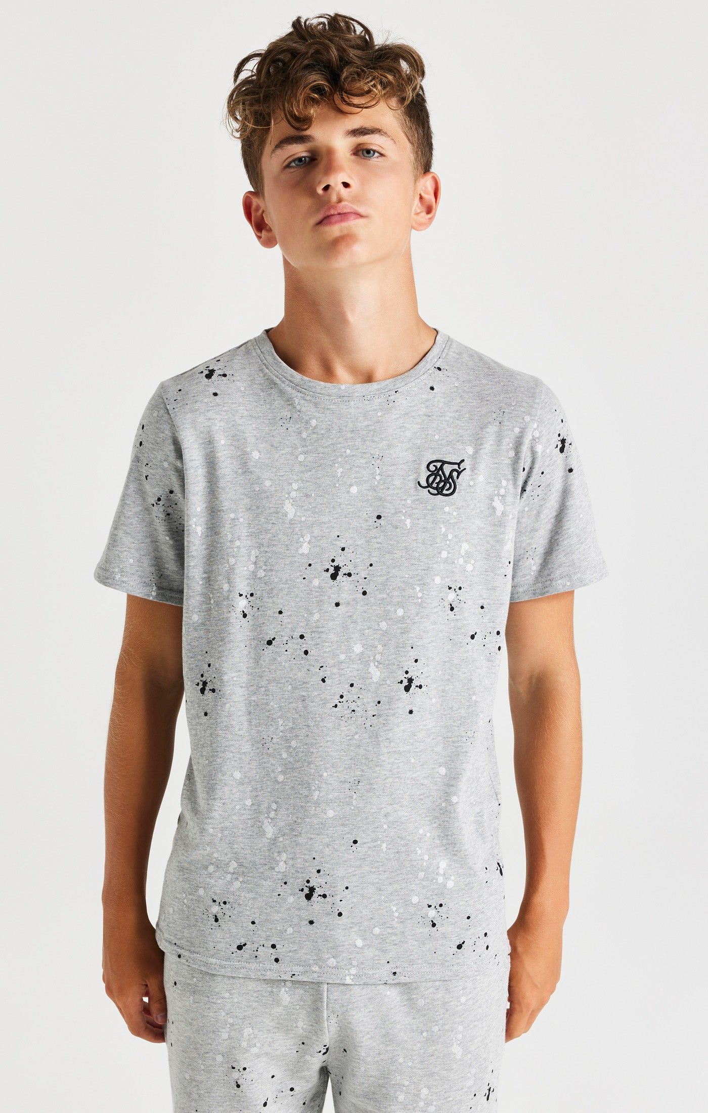 SikSilk Paint Splatter Tee - Grey Marl sold by Siksilk product image thumbnail 7