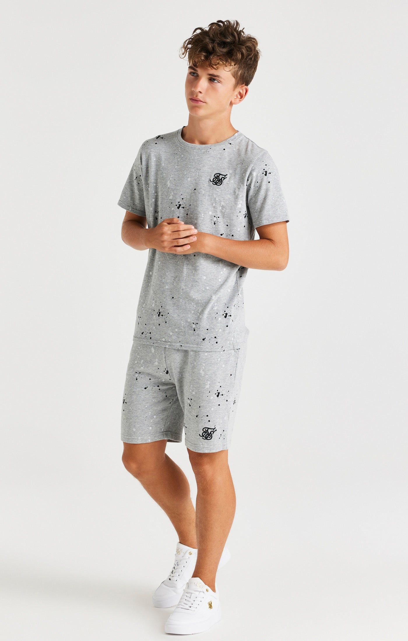 SikSilk Paint Splatter Tee - Grey Marl sold by Siksilk product image thumbnail 5