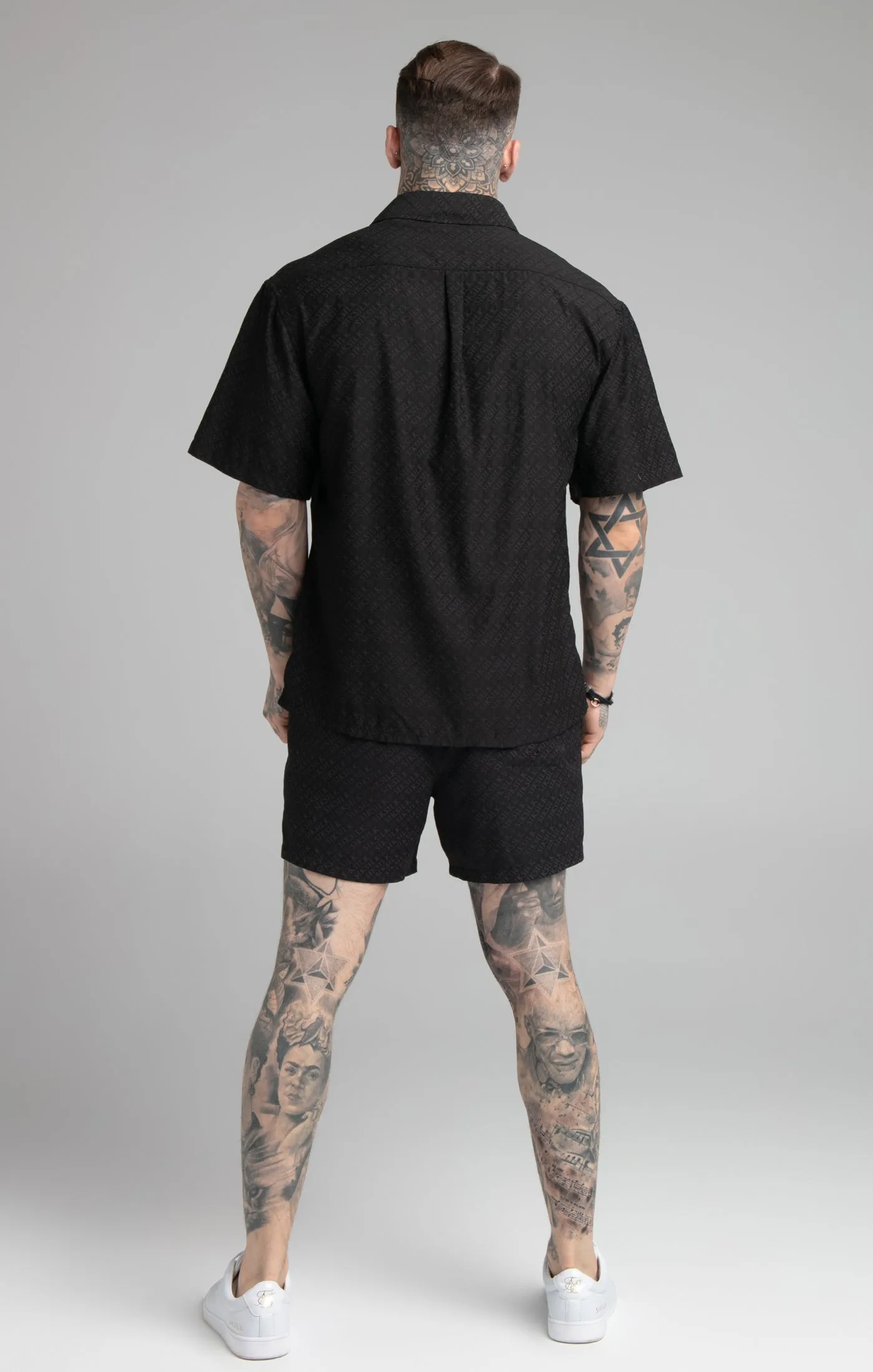 Black Print Resort Shirt sold by Siksilk product image thumbnail 5