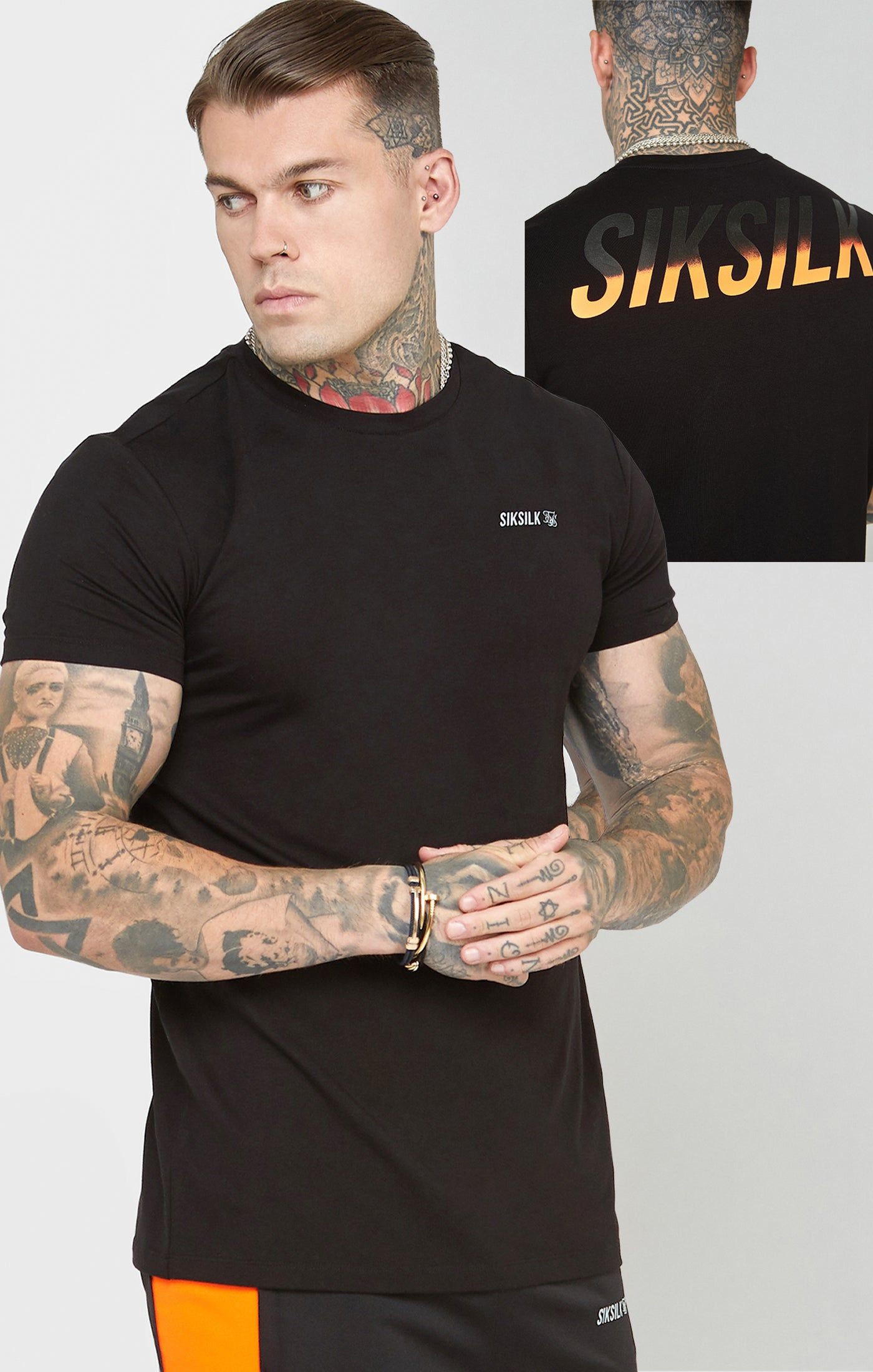 Black Sports Back Print T-Shirt sold by Siksilk