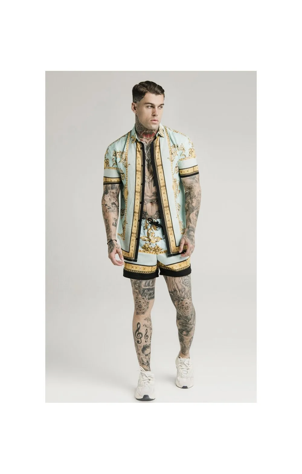 SikSilk S/S Resort Shirt - Lord Light Blue sold by Siksilk product image thumbnail 4