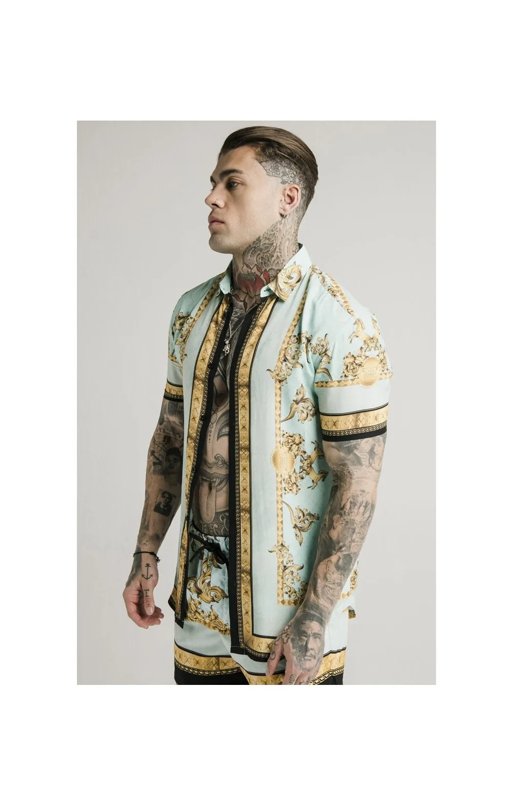 SikSilk S/S Resort Shirt - Lord Light Blue sold by Siksilk product image thumbnail 5