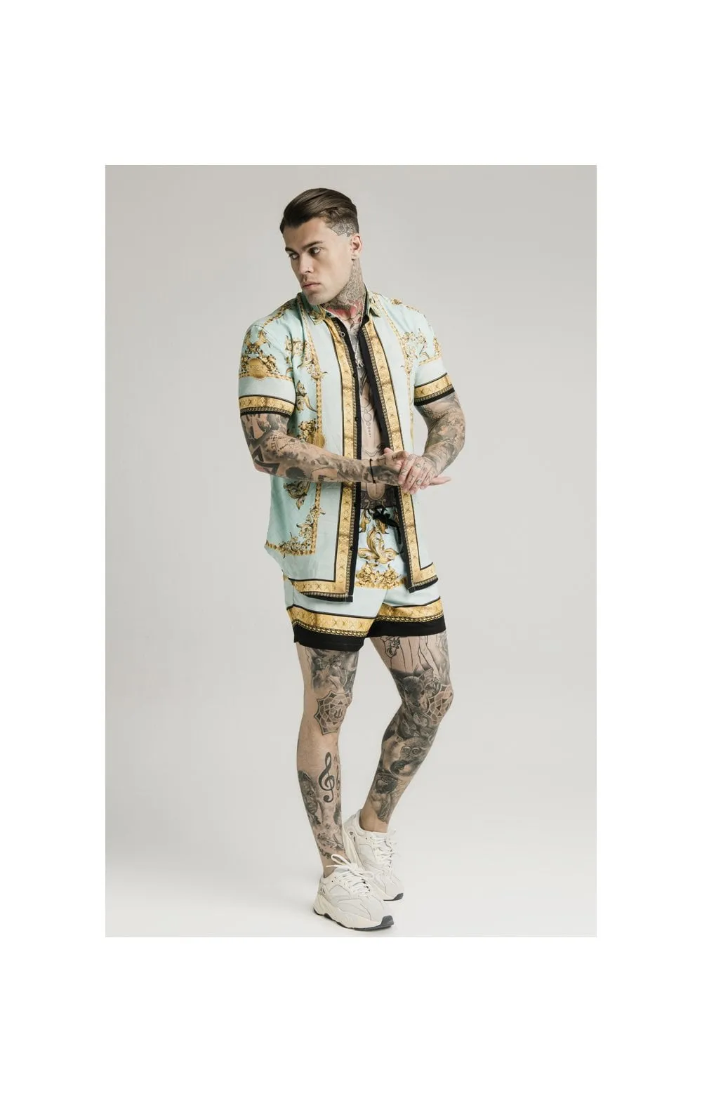 SikSilk S/S Resort Shirt - Lord Light Blue sold by Siksilk product image thumbnail 2