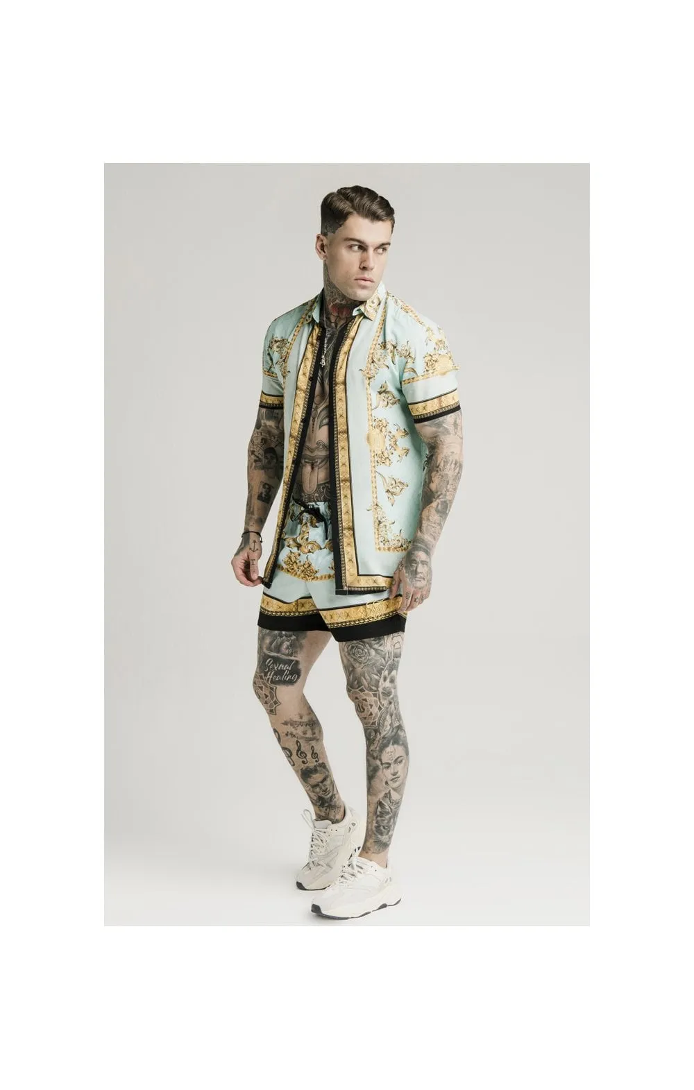 SikSilk S/S Resort Shirt - Lord Light Blue sold by Siksilk product image thumbnail 3