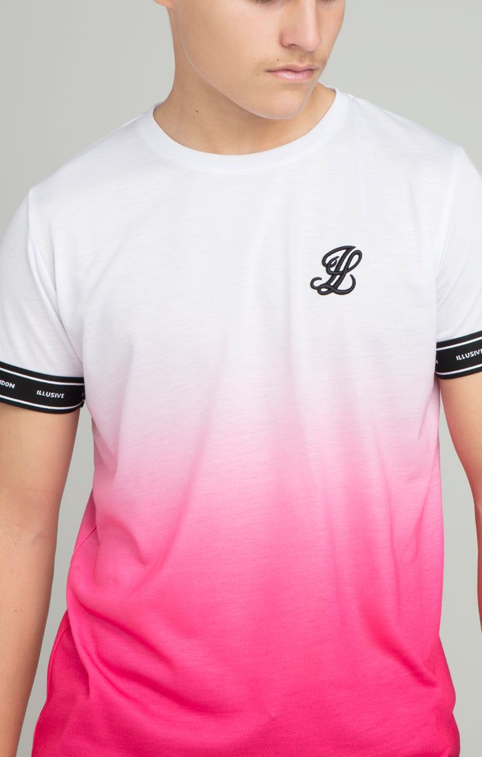 Illusive London Fade Tech Tee - White & Pink sold by Siksilk product image thumbnail 5