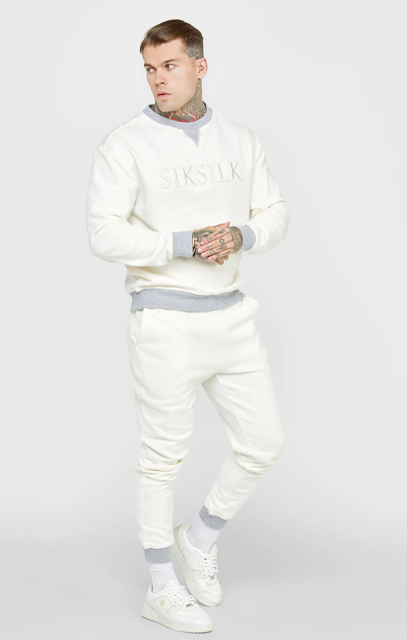 Ecru Contrast Oversized Sweater sold by Siksilk product image thumbnail 4