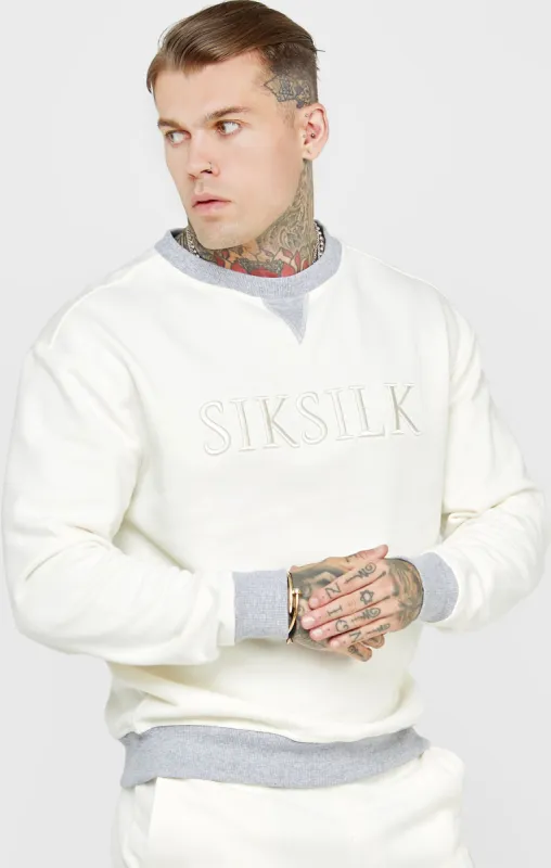 Ecru Contrast Oversized Sweater sold by Siksilk
