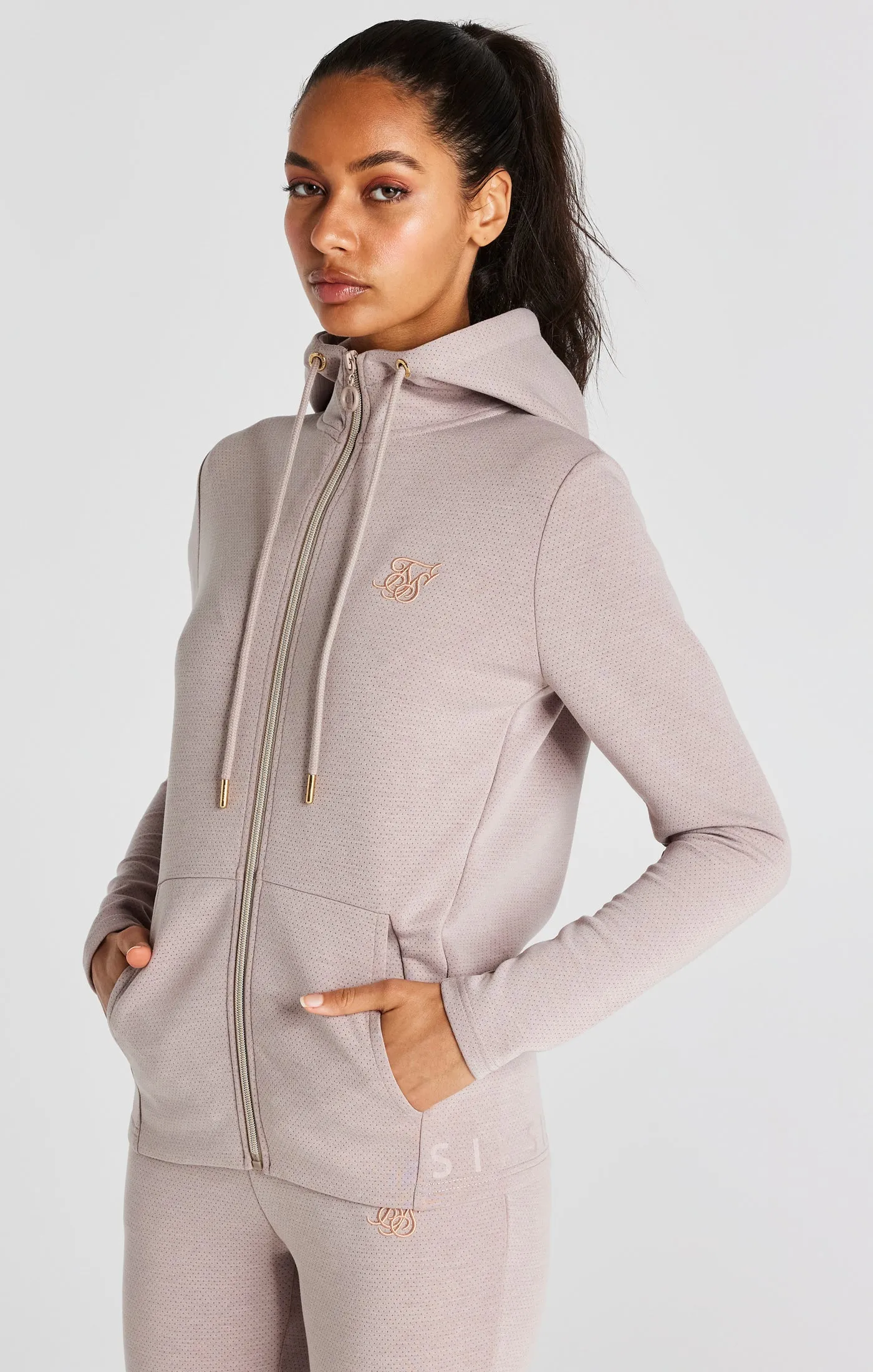 Washed Pink Track Top sold by Siksilk