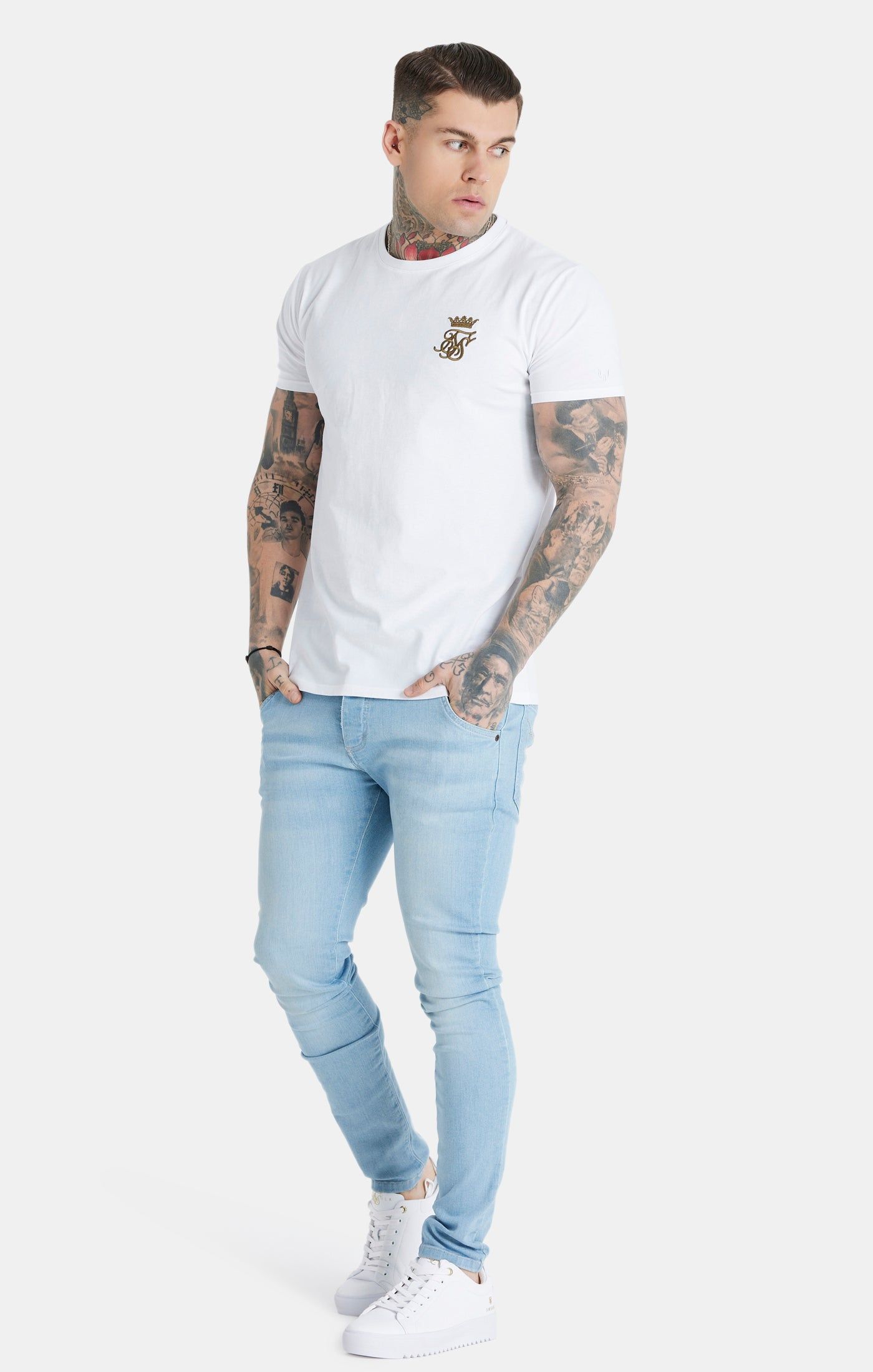 Messi x SikSilk White Muscle Fit T-Shirt sold by Siksilk product image thumbnail 3