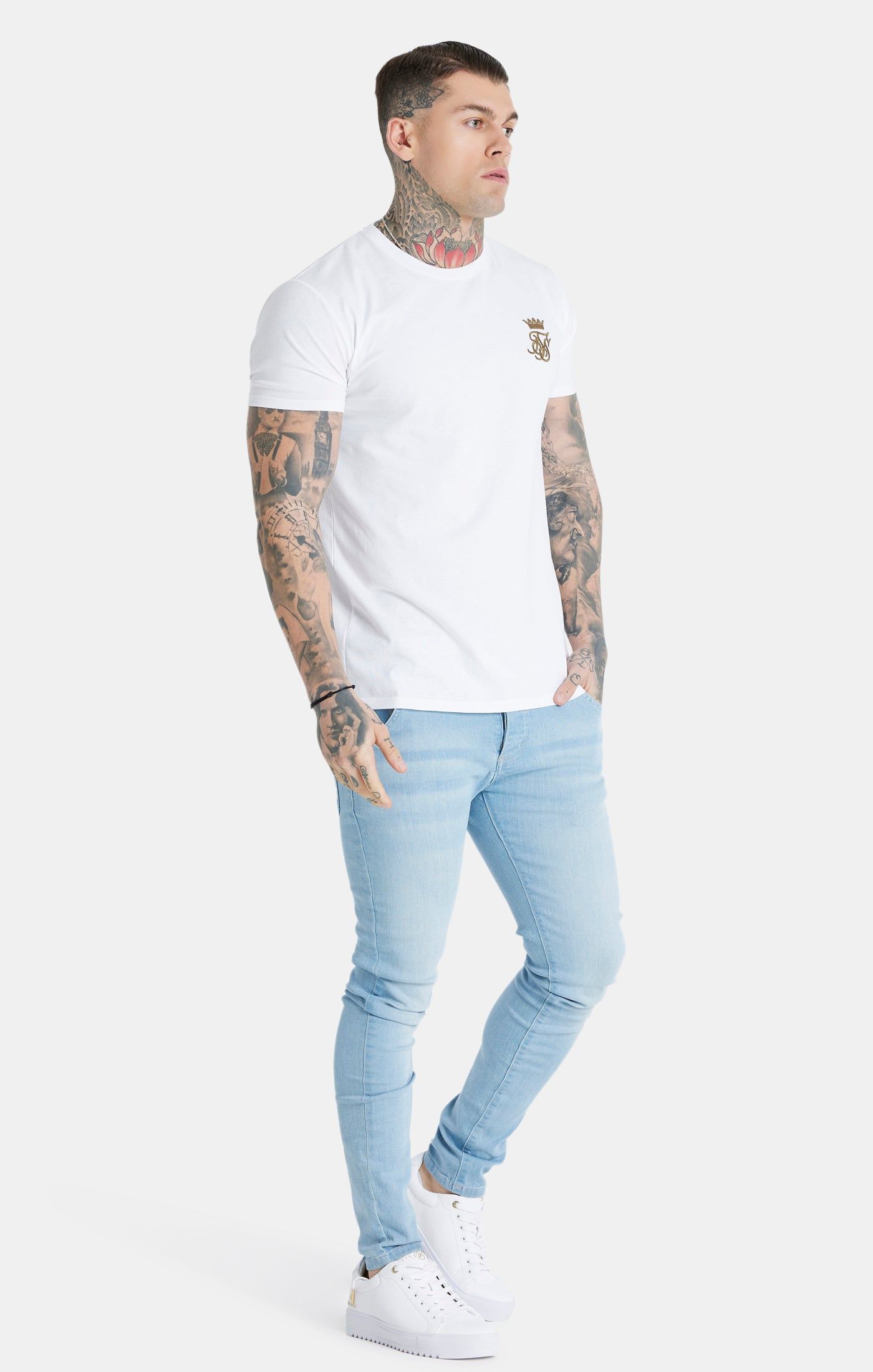 Messi x SikSilk White Muscle Fit T-Shirt sold by Siksilk product image thumbnail 4