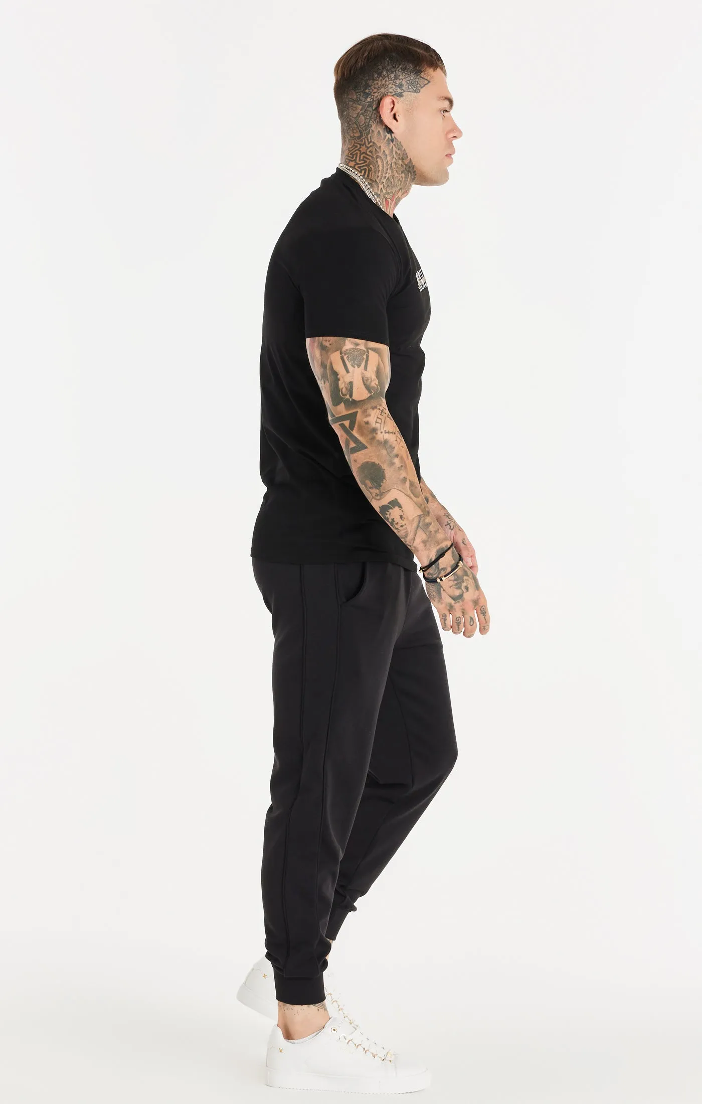 SikSilk Oversized Dual Script Logo Tee - Black sold by Siksilk product image thumbnail 4