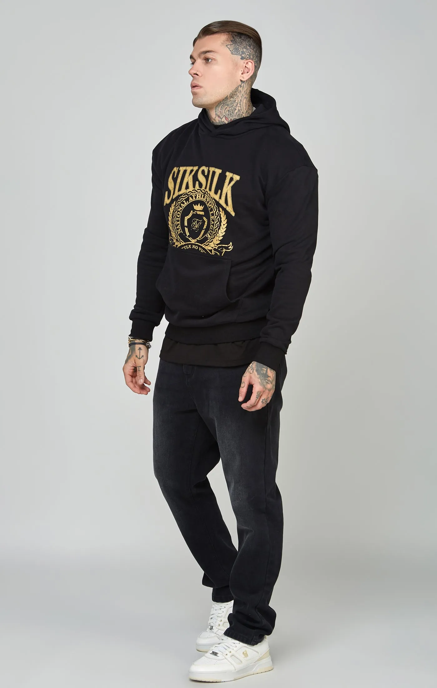 Oversized Crest Logo Hoodie sold by Siksilk product image thumbnail 3