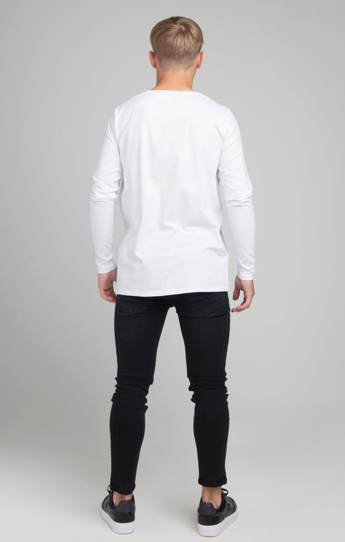 Boys Illusive White Essentials Long Sleeve T-Shirt sold by Siksilk product image thumbnail 3