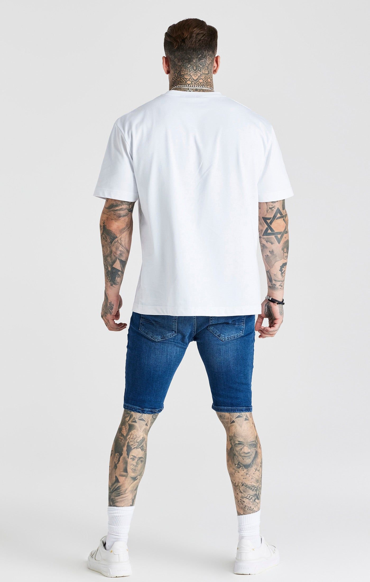 Blue Distressed Denim Short sold by Siksilk product image thumbnail 5