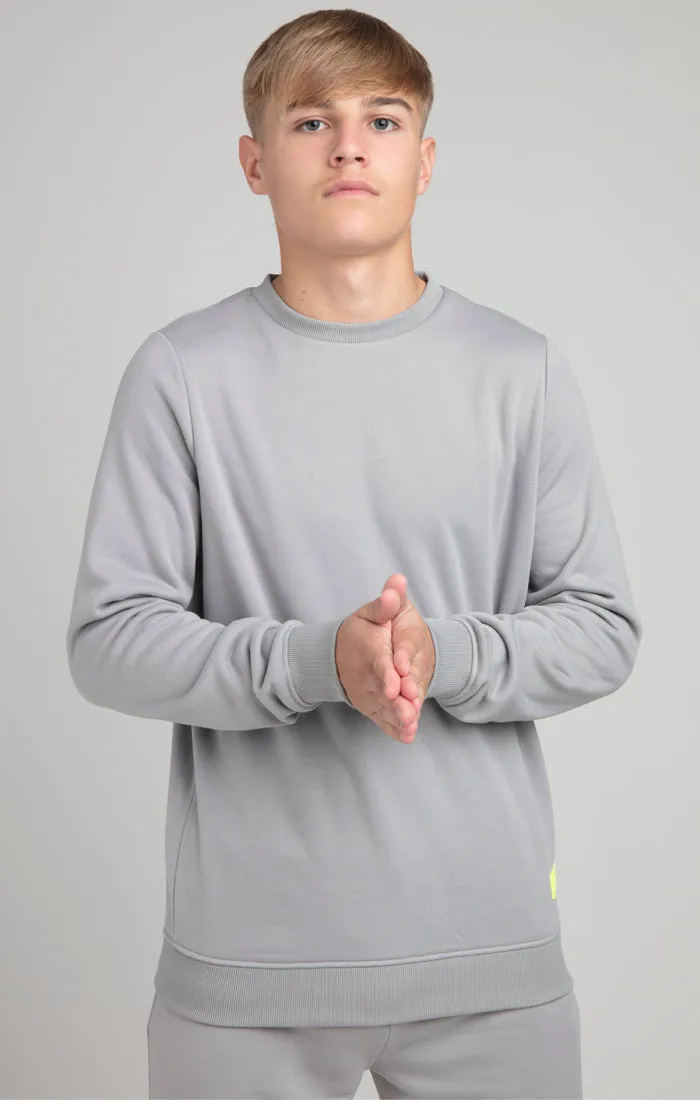 Boys Illusive Grey Crew Sweatshirt sold by Siksilk