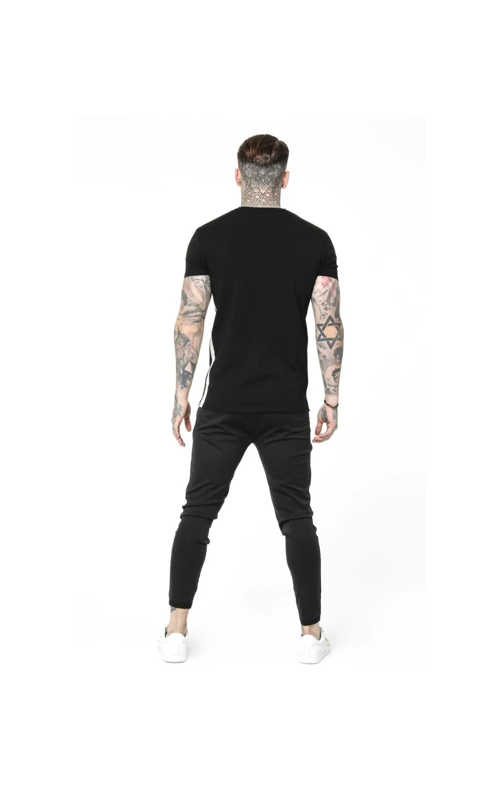 SikSilk S/S Side Tape Tee - Black & Gold sold by Siksilk product image thumbnail 5