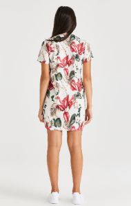 SikSilk Retro Tropics T-Shirt Dress - Ecru sold by Siksilk