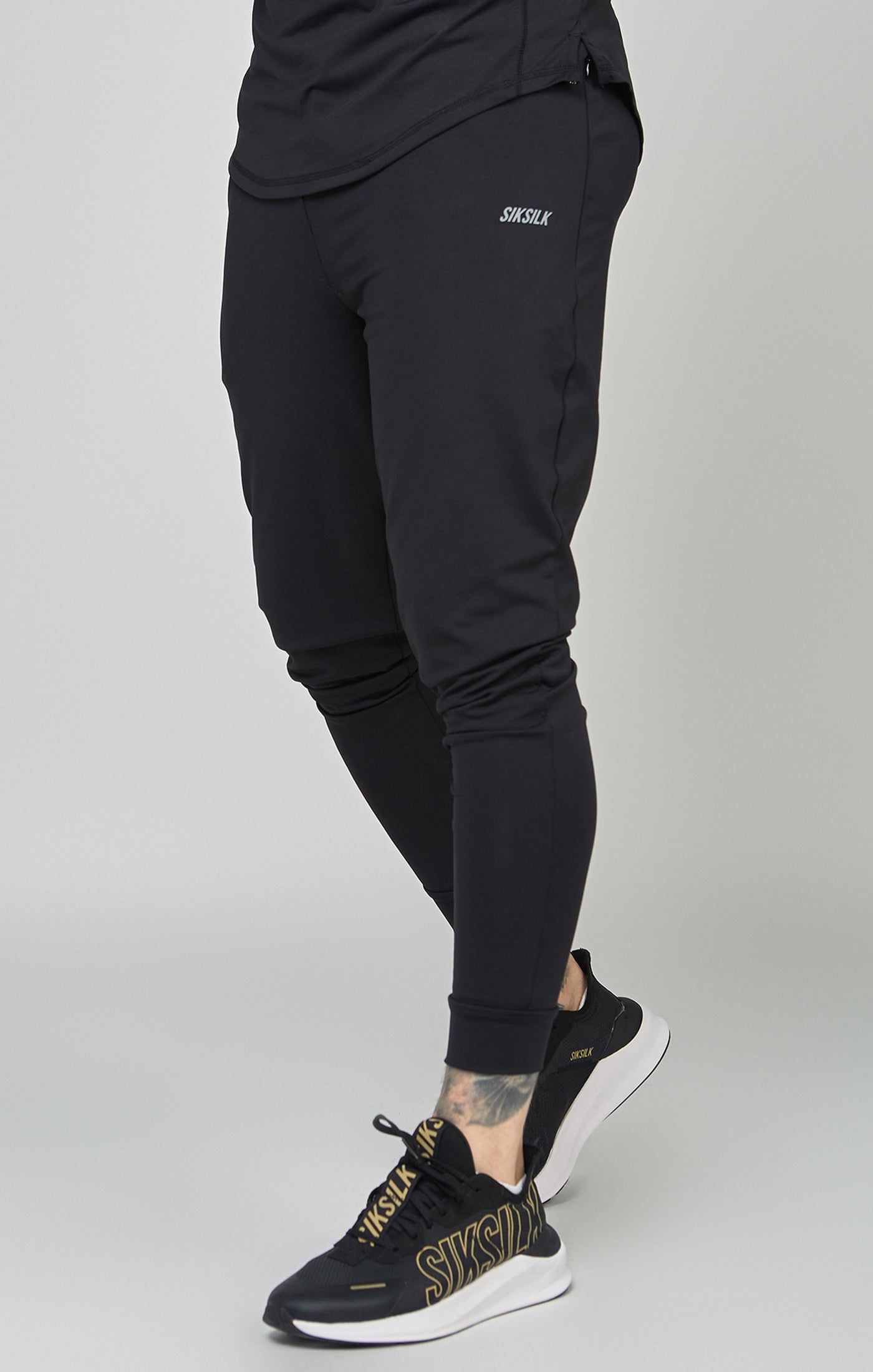 Black Sports Muscle Fit Track Pant sold by Siksilk