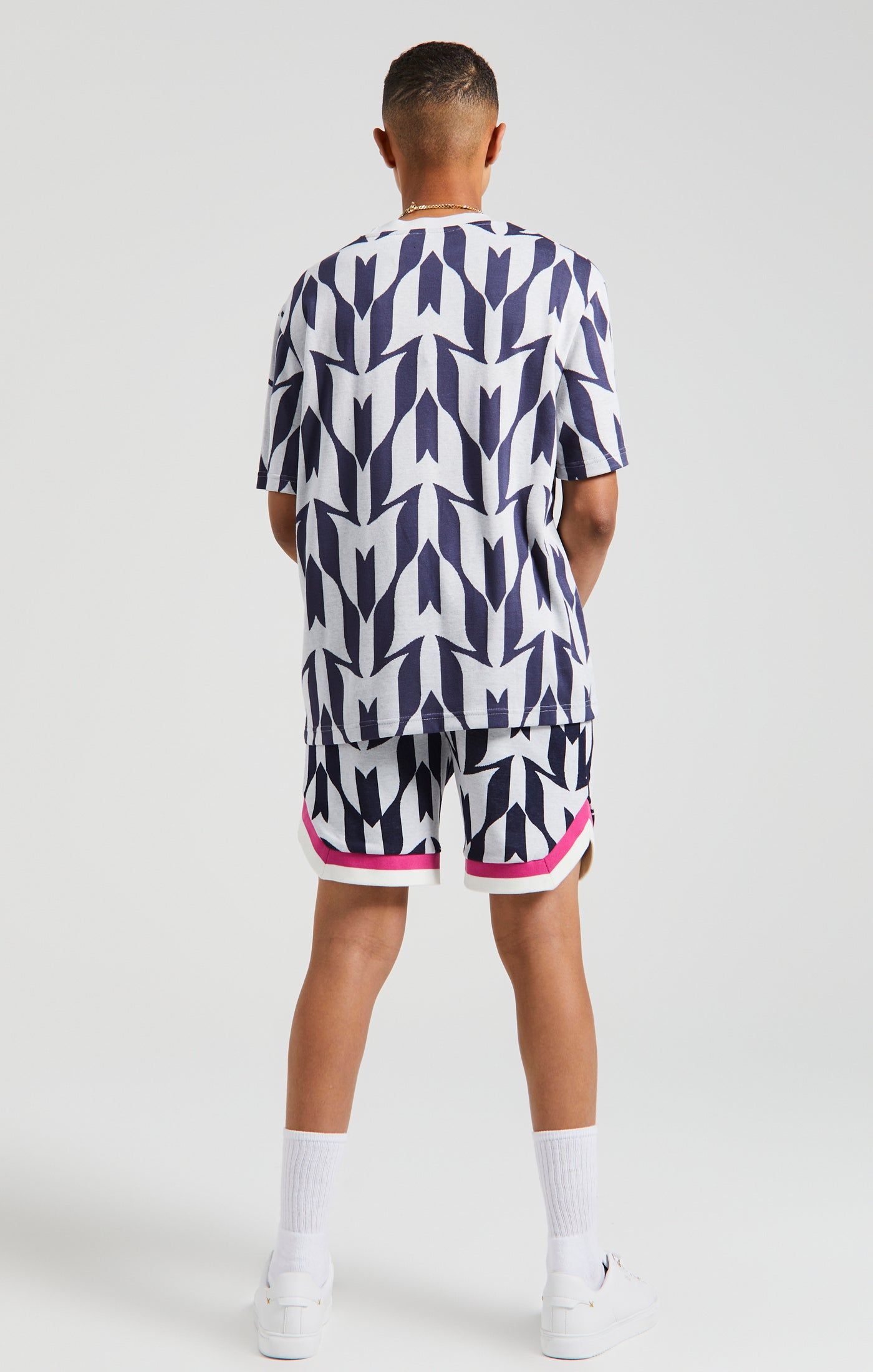 Boys Messi x SikSilk Ecru Monogram T-Shirt sold by Siksilk product image thumbnail 6