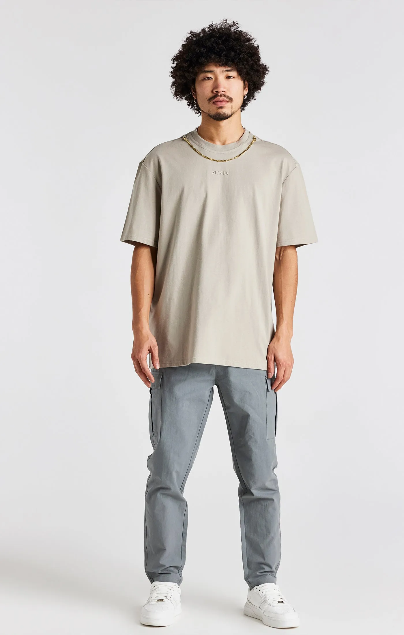 Beige Oversized Chain T-Shirt sold by Siksilk product image thumbnail 4