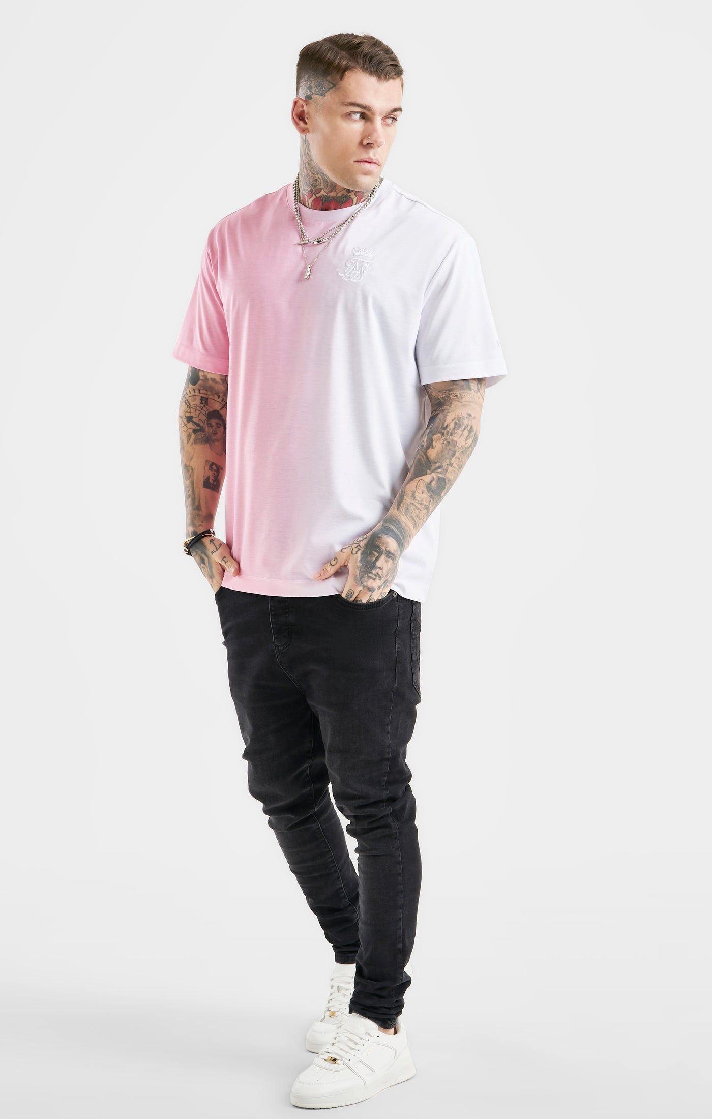 Messi x SikSilk Pink Oversized Fade T-Shirt sold by Siksilk product image thumbnail 3